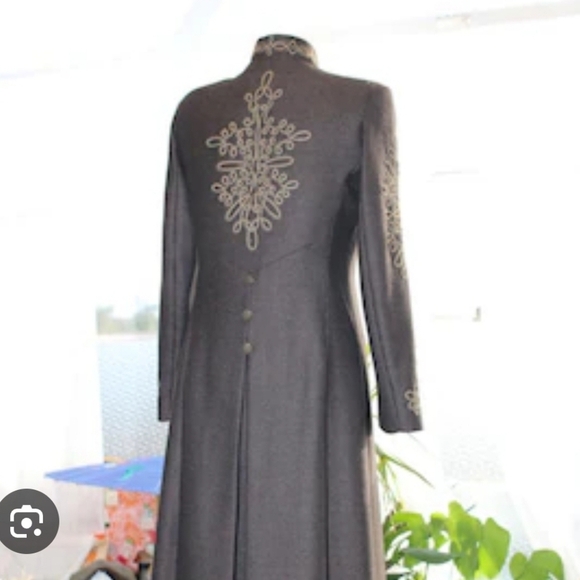 Double D Ranch Embroidered Long Sleeve Duster Coat Size 4 Western Button Pockets - Picture 1 of 7